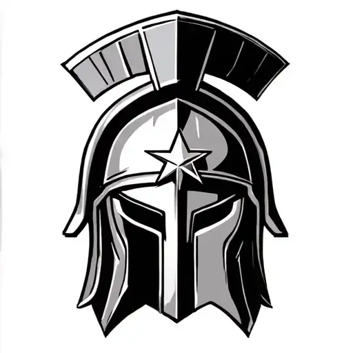Spartan Helmet With North Star