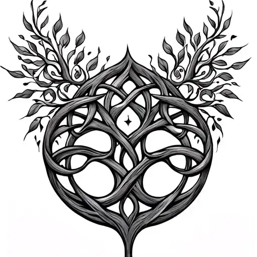Fine Line Celtic Tree Of Life Tattoo Representing My Daughter