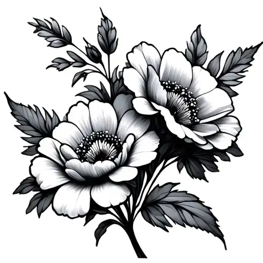 Flowers With Stems Wrapped