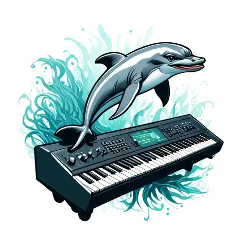 Dolphin Playing Keyboard