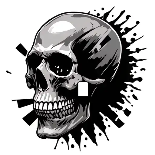 Skull And Sand Timer Time Running