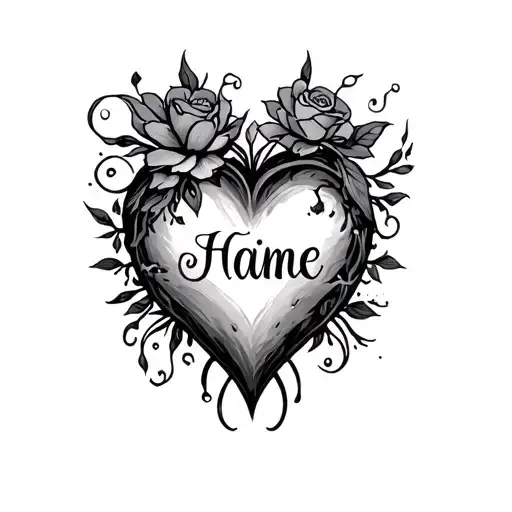 Name Inside A Heart