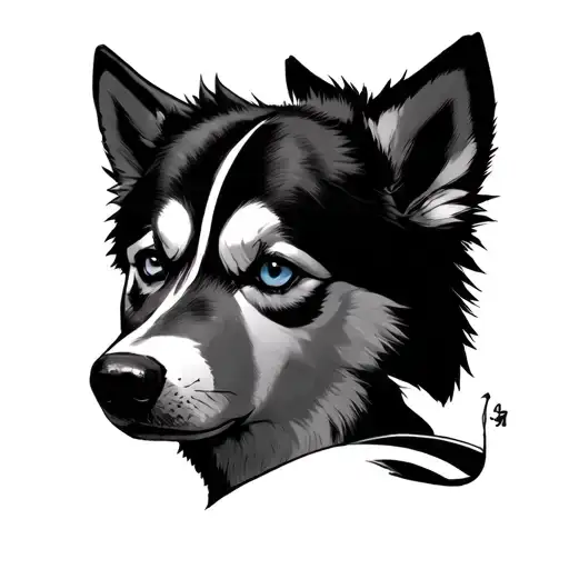 Half Husky And Half Killua From Hunter X Hunter