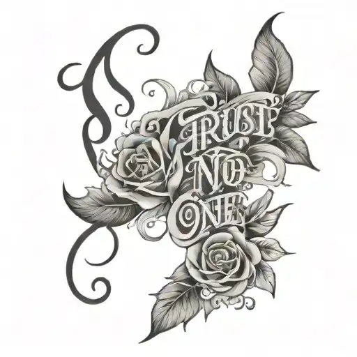 Full Leg Saying Trust No One With S Flower Why B 2 Spirit