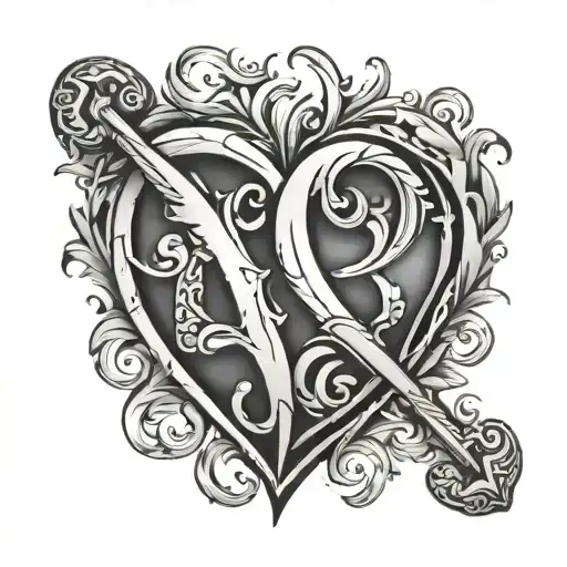 The Letter C And Letter D Forming A Heart Shape