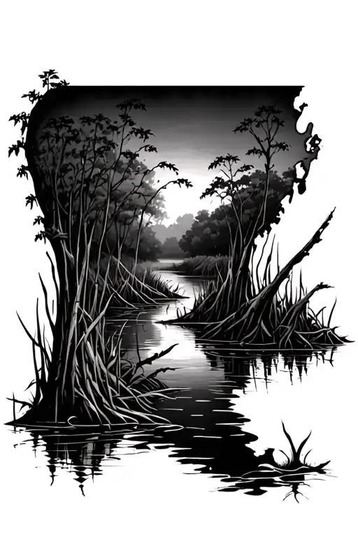 Louisiana Swamp Scene