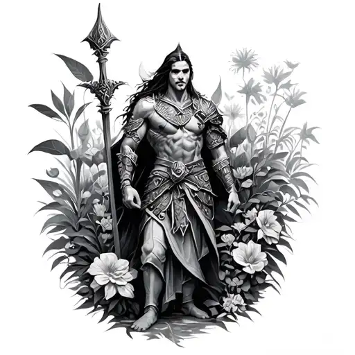 Warrior In A Garden