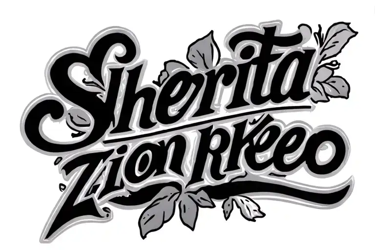 Sherita Zion Markee Name Tattoo Design