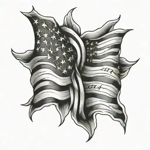 American Flag Intertwined