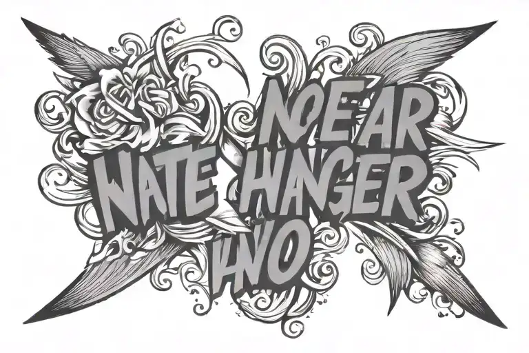 No Fear No Hate No Anger Sentence