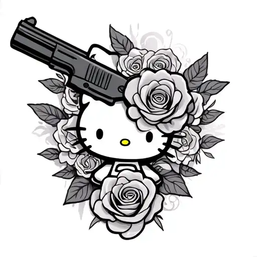 Hello Kitty Roses Gun