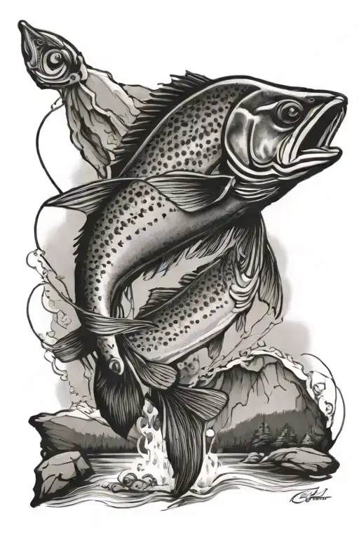 Fly Fishing On River In Newfoundland Canada