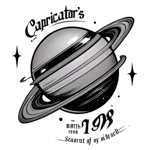 Capricator's Sign With The Year Of Birth 1998 Saturn