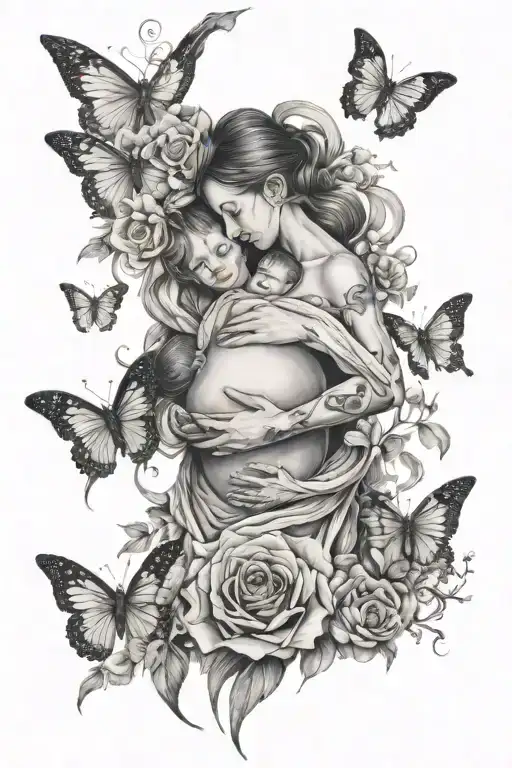 Black And White Realism Family Childbirth Ivf