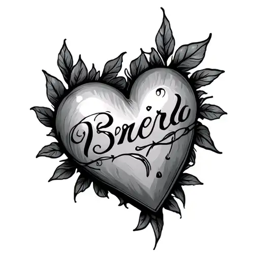 Heart Tattoo With The Name