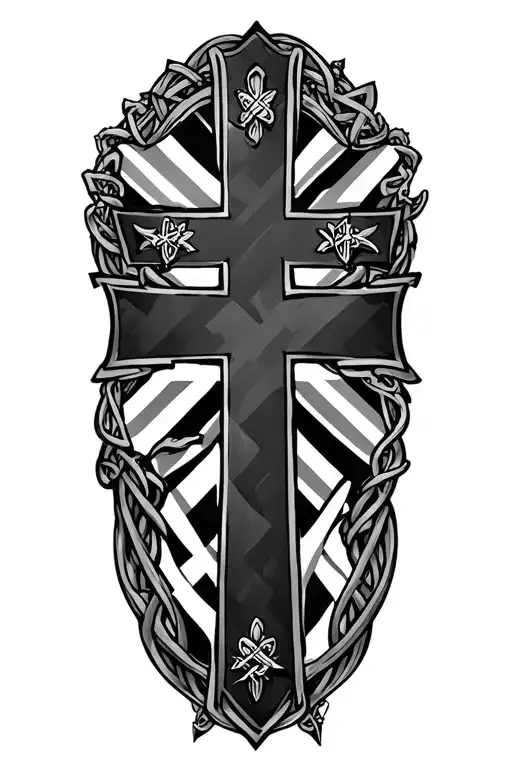 Union Jack Celtic Cross Surrounded