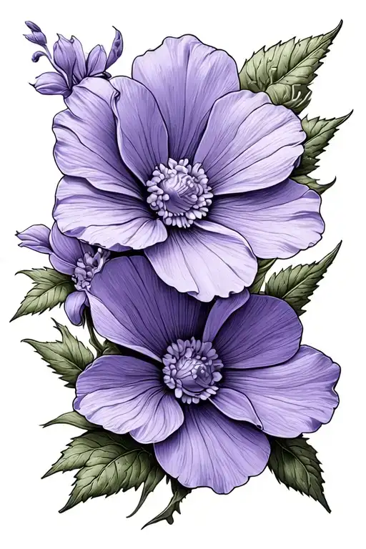 Primrose And Violet Flower