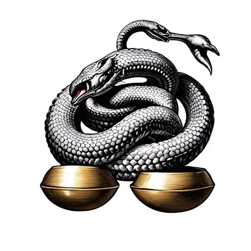 Libra Scales With Snake