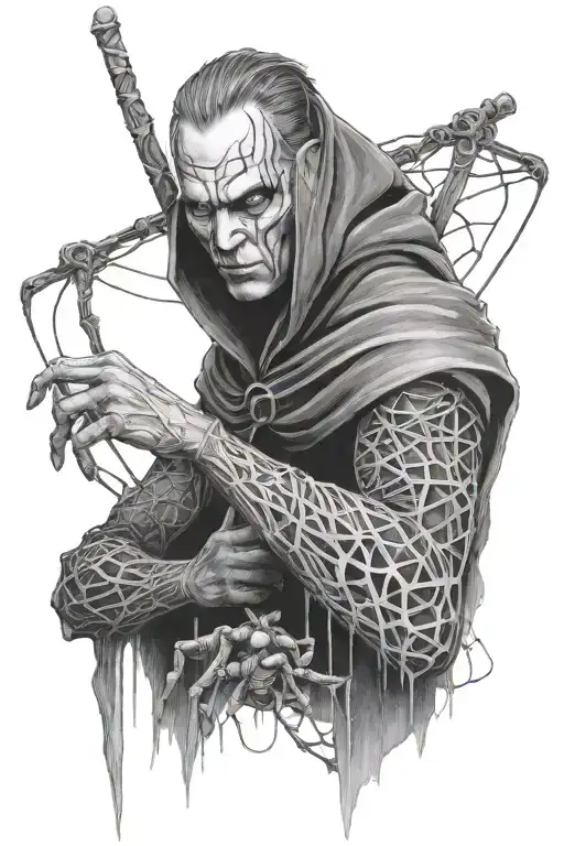 Sting Lord Of The Rings With Spider Webs