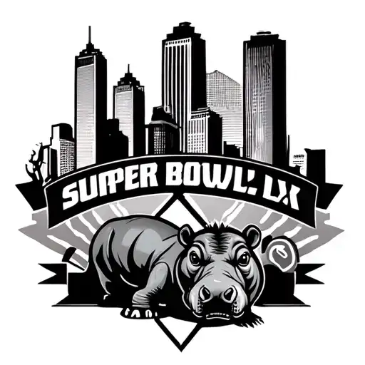 Bengals Tattoo Celebrating Winning Super Bowl Lx Including The Cincinnati Skyline And A Baby Hippo