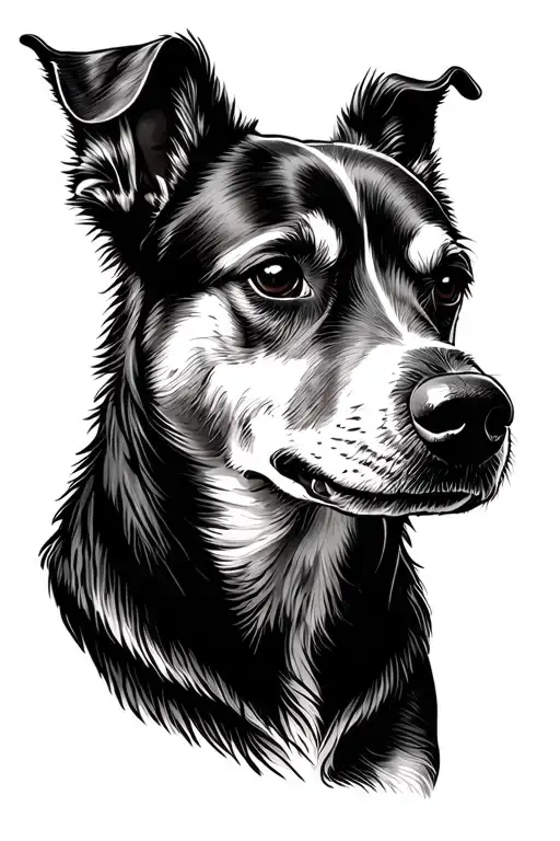 Dog Outline For Dog That Passed Away