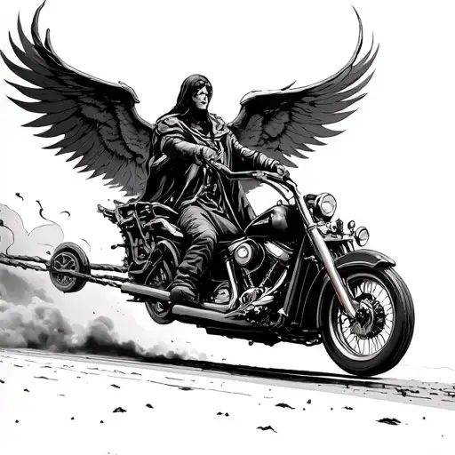 Chariot Being Pulled By Harley's Riding Out Of Hell