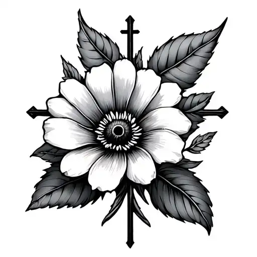 Birth Flowers Cross