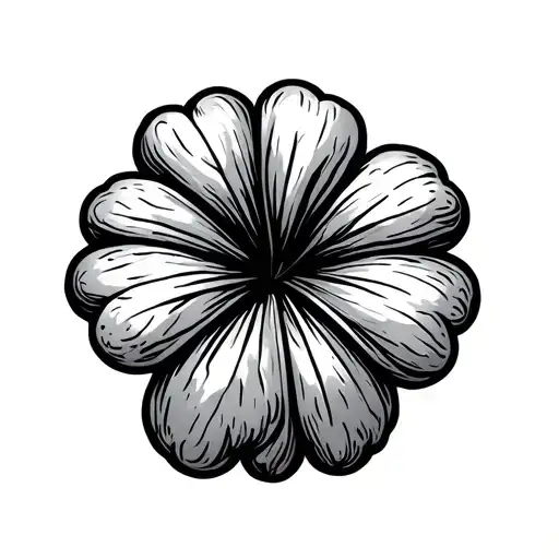 Black Rounded Plant Leaves Like Clovers