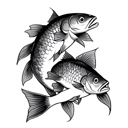 Make A Traditional Tattoo Design Using 2 Fish And 5 Loaves Half Sleeve