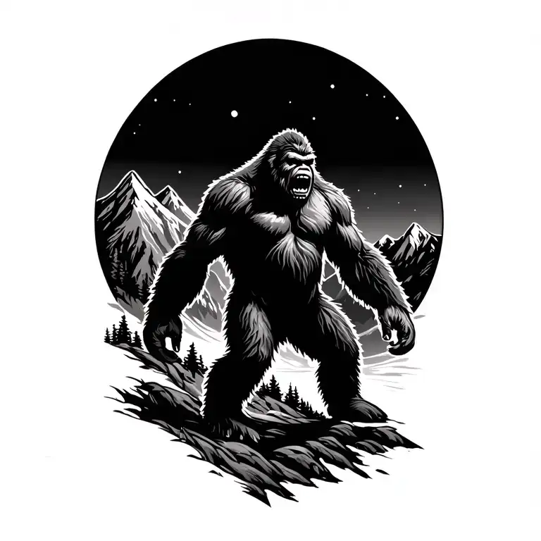 Bigfoot In The Mountains