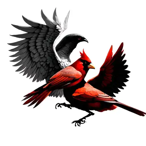 Arch Angel Michael And Cardinal Bird