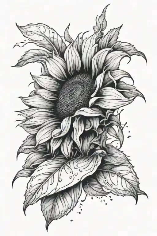 Sunflower Petals Falling