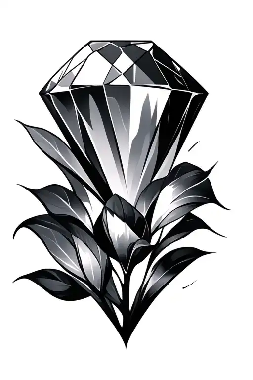 Diamond Black And Grey Realism