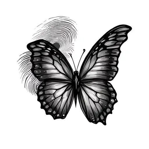 Finger Print Butterfly Wings