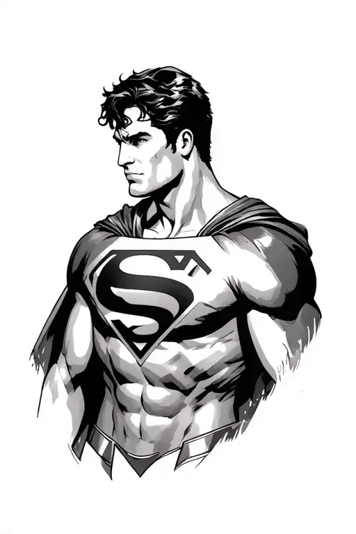 Superman With B On Chest