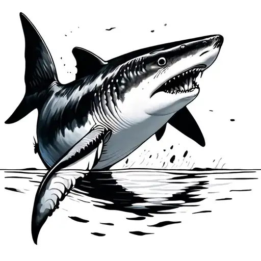 Geometric Lines And Whale Shark Swimming