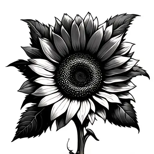 Sunflower With Hallelujah Stem