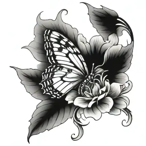 Butterfly And Flower