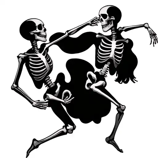 Dancing Skeleton Pair