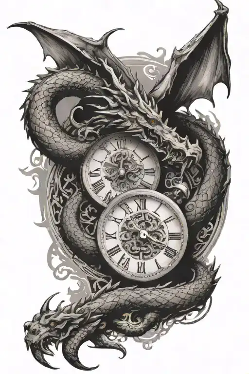 A Long Dragon And Pendant Watch
