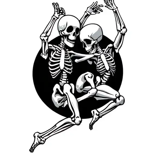 Dancing Skeleton Pair