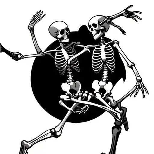 Dancing Skeleton Pair