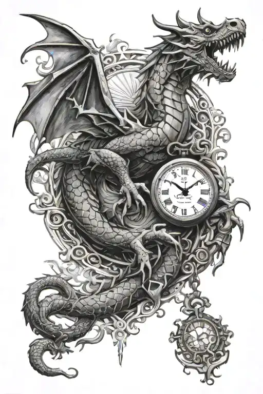 A Long Dragon And Pendant Watch