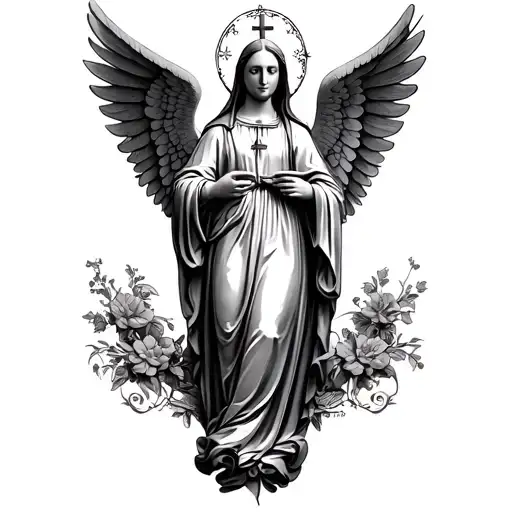 Our Lady Of Charity Virgin With Phinox Wings