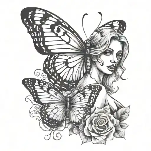 Sexual Assault Woman With Butterfly