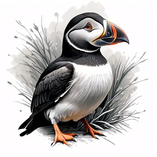 Forearm Tattoo Of A Realistic Atlantic Puffin