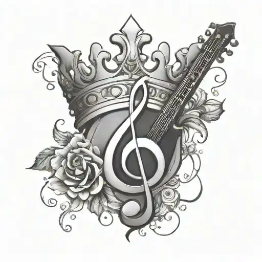 Music Note With Crown On It