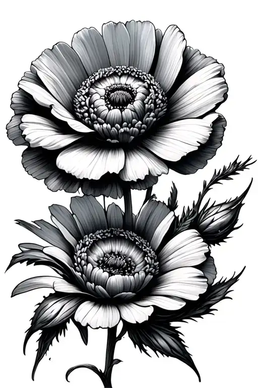 Poppy Aster Marigold Flower