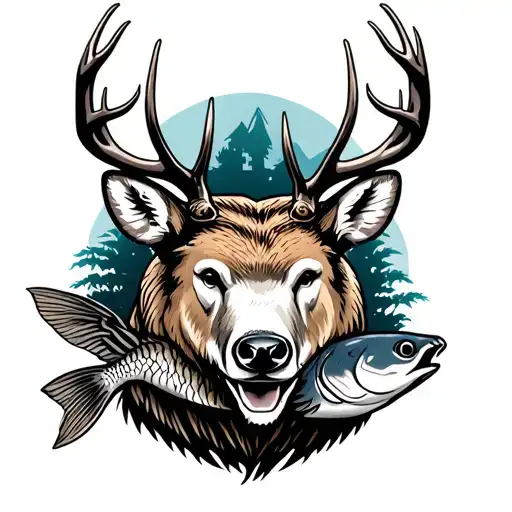 Deer Fish Bears Busch Light