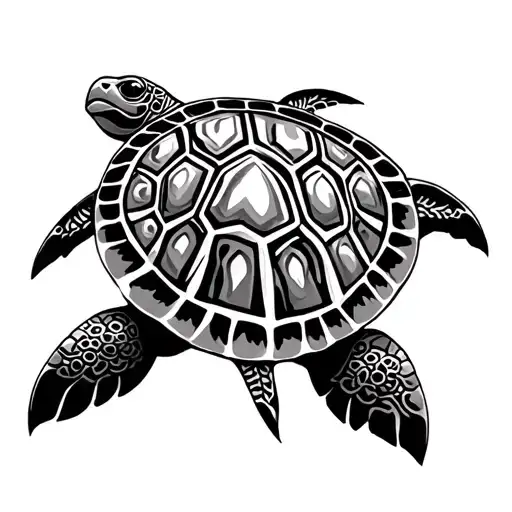 Polynesian Tattoo Turtle
